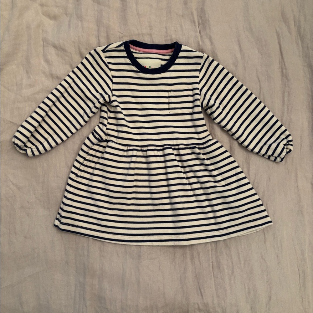 Mini Boden Navy Striped Sweater Dress / Size 2-3 Y